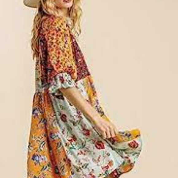 UMGEE Floral Boho Dress Oversized - Size Small - Picture 2 of 9